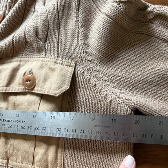 Lauren Ralph Lauren Button up funnel neck cardigan with pockets - Picture 3 of 5